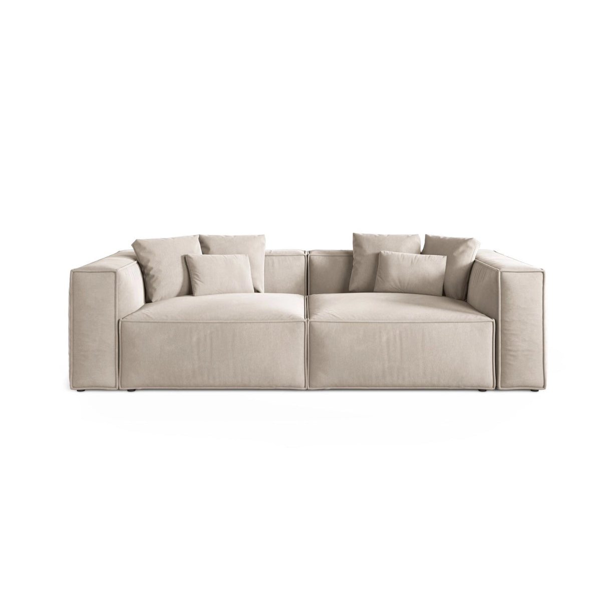 Aveiro 4-Sitzer Sofa aus Samt, Chenille oder Strukturstoff, 236x118x86 cm von Cosmopolitan Design – Bild 1