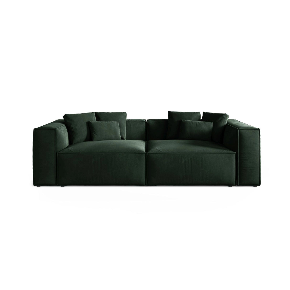 Aveiro 4-Sitzer Sofa aus Samt in Flaschengrün (Casino Deep Green), 236x118x86 cm von Cosmopolitan Design – Bild 1
