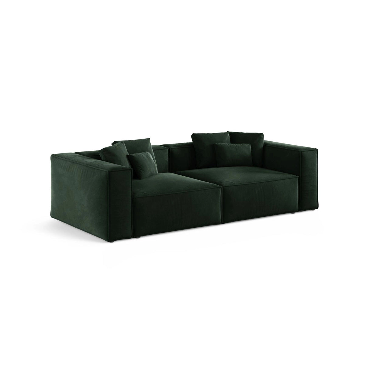 Aveiro 4-Sitzer Sofa aus Samt in Flaschengrün (Casino Deep Green), 236x118x86 cm von Cosmopolitan Design – Bild 2