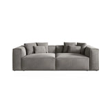 Aveiro 4-Sitzer Sofa aus Samt in Grau (Casino Stone), 236x118x86 cm von Cosmopolitan Design – Bild 1