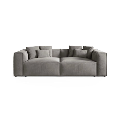 Aveiro 4-Sitzer Sofa aus Samt in Grau (Casino Stone), 236x118x86 cm von Cosmopolitan Design – Bild 1