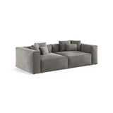 Aveiro 4-Sitzer Sofa aus Samt in Grau (Casino Stone), 236x118x86 cm von Cosmopolitan Design – Bild 2