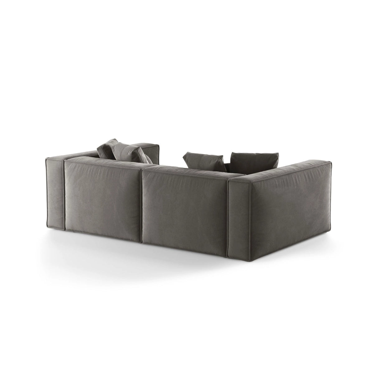 Aveiro 4-Sitzer Sofa aus Samt in Grau (Casino Stone), 236x118x86 cm von Cosmopolitan Design – Bild 3