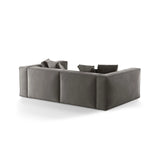 Aveiro 4-Sitzer Sofa aus Samt in Grau (Casino Stone), 236x118x86 cm von Cosmopolitan Design – Bild 3