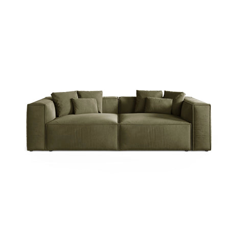Aveiro 4-Sitzer Sofa aus Samt in Hellgrün (Casino Forest), 236x118x86 cm von Cosmopolitan Design – Bild 1