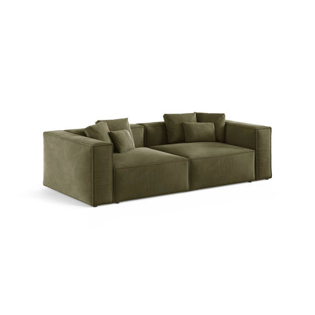 Aveiro 4-Sitzer Sofa aus Samt in Hellgrün (Casino Forest), 236x118x86 cm von Cosmopolitan Design – Bild 2