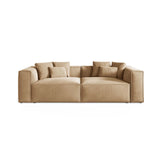 Aveiro 4-Sitzer Sofa aus Samt in Sand (Casino Lion), 236x118x86 cm von Cosmopolitan Design – Bild 1