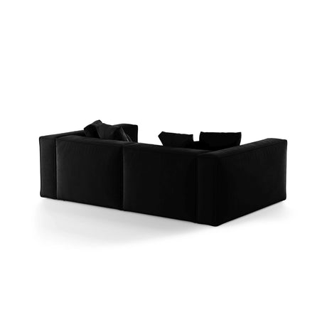 Aveiro 4-Sitzer Sofa aus Samt in Schwarz (Casino Black), 236x118x86 cm von Cosmopolitan Design – Bild 3