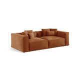 Aveiro 4-Sitzer Sofa aus Samt in Terrakotta (Casino Terracota), 236x118x86 cm von Cosmopolitan Design – Bild 2