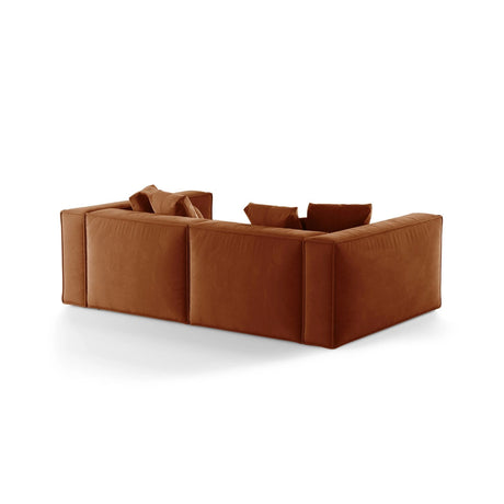 Aveiro 4-Sitzer Sofa aus Samt in Terrakotta (Casino Terracota), 236x118x86 cm von Cosmopolitan Design – Bild 3