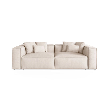 Aveiro 4-Sitzer Sofa aus Strukturierter Stoff in Beige (Liberty 2), 236x118x86 cm von Cosmopolitan Design – Bild 1