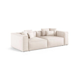 Aveiro 4-Sitzer Sofa aus Strukturierter Stoff in Beige (Liberty 2), 236x118x86 cm von Cosmopolitan Design – Bild 2