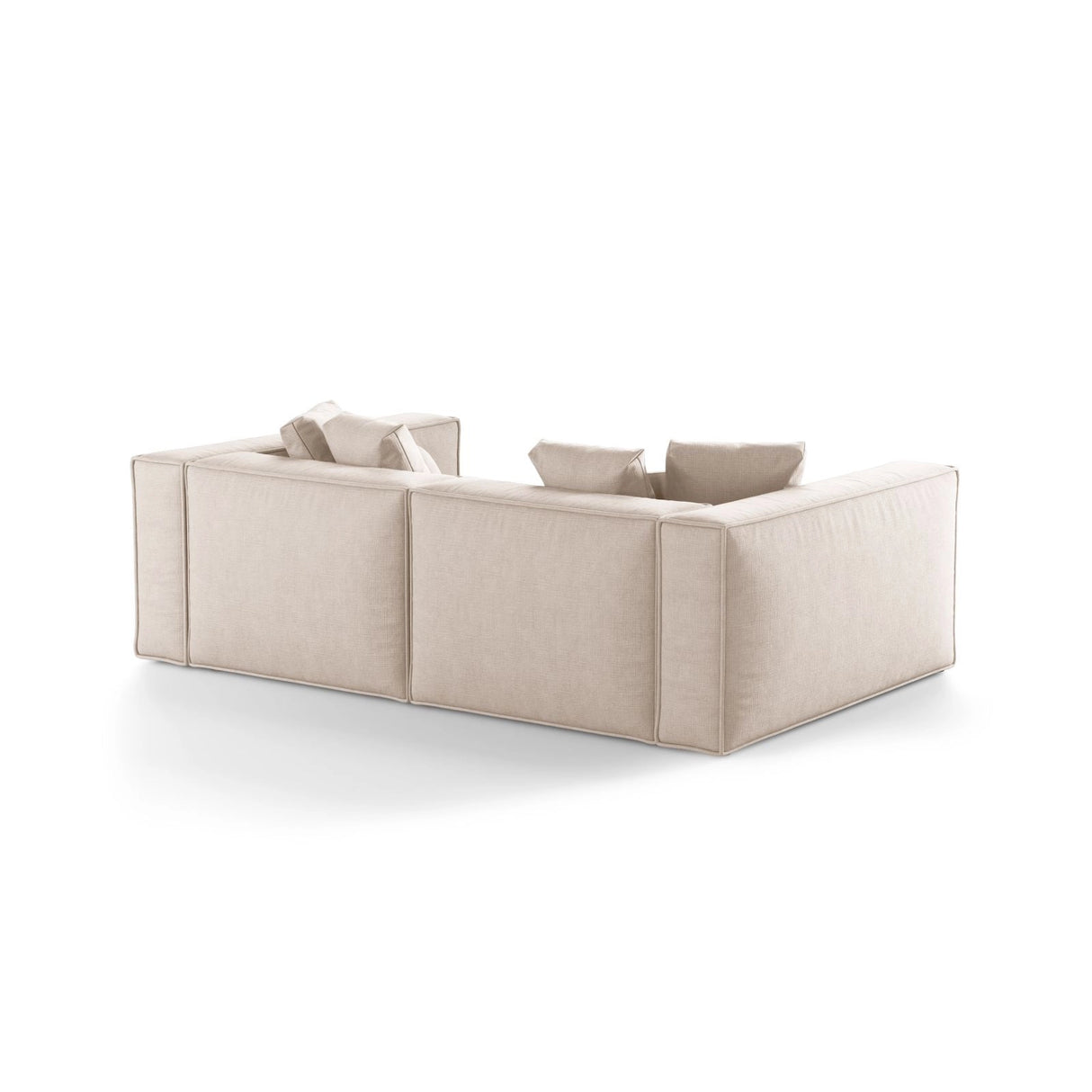 Aveiro 4-Sitzer Sofa aus Strukturierter Stoff in Beige (Liberty 2), 236x118x86 cm von Cosmopolitan Design – Bild 3