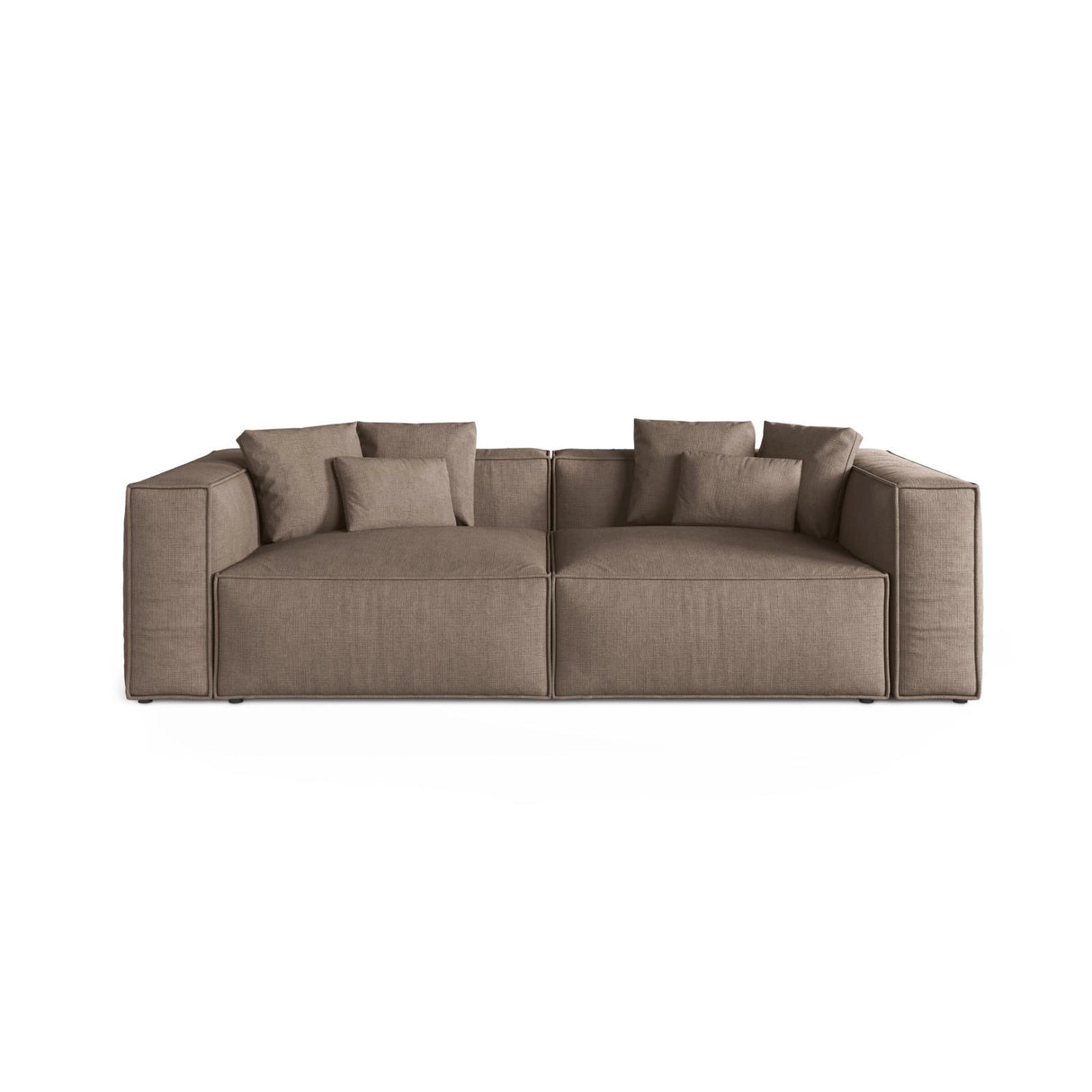 Aveiro 4-Sitzer Sofa aus Strukturierter Stoff in Cappuccino (Liberty 5), 236x118x86 cm von Cosmopolitan Design – Bild 1