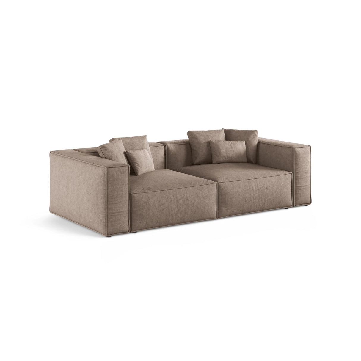 Aveiro 4-Sitzer Sofa aus Strukturierter Stoff in Cappuccino (Liberty 5), 236x118x86 cm von Cosmopolitan Design – Bild 2