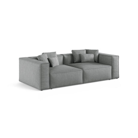 Aveiro 4-Sitzer Sofa aus Strukturierter Stoff in Grau (Liberty 20), 236x118x86 cm von Cosmopolitan Design – Bild 2