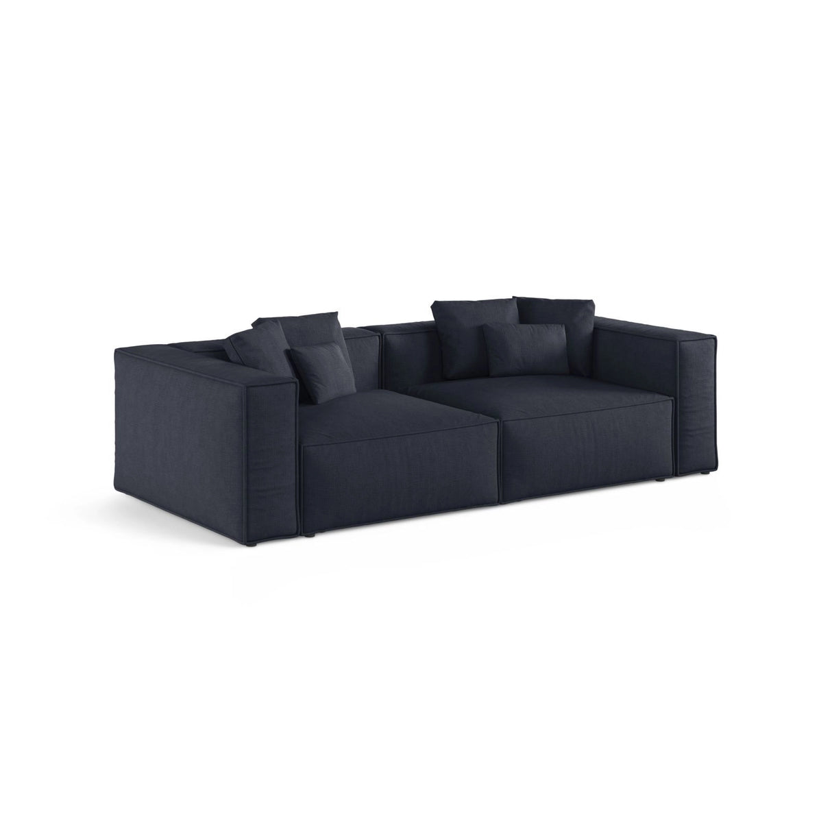 Aveiro 4-Sitzer Sofa aus Strukturierter Stoff in Marineblau (Liberty 15), 236x118x86 cm von Cosmopolitan Design – Bild 2