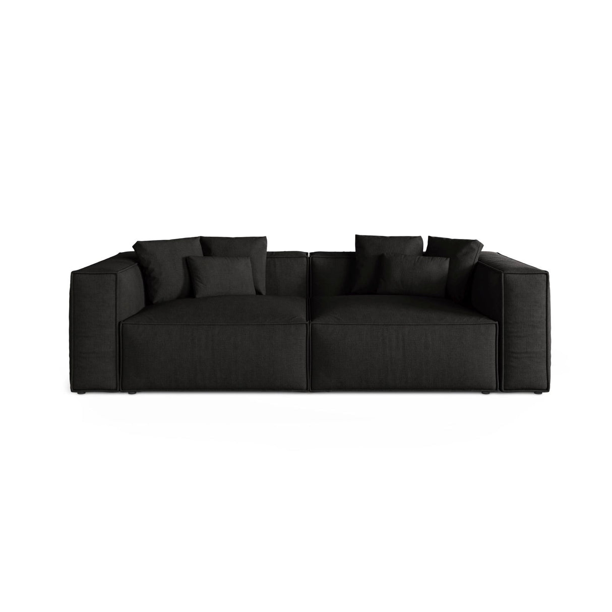 Aveiro 4-Sitzer Sofa aus Strukturierter Stoff in Schwarz (Liberty 22), 236x118x86 cm von Cosmopolitan Design – Bild 1