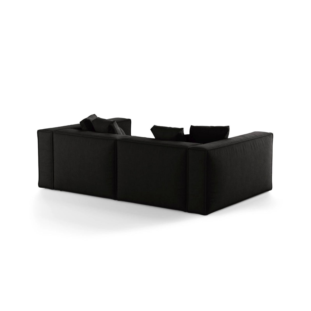 Aveiro 4-Sitzer Sofa aus Strukturierter Stoff in Schwarz (Liberty 22), 236x118x86 cm von Cosmopolitan Design – Bild 3