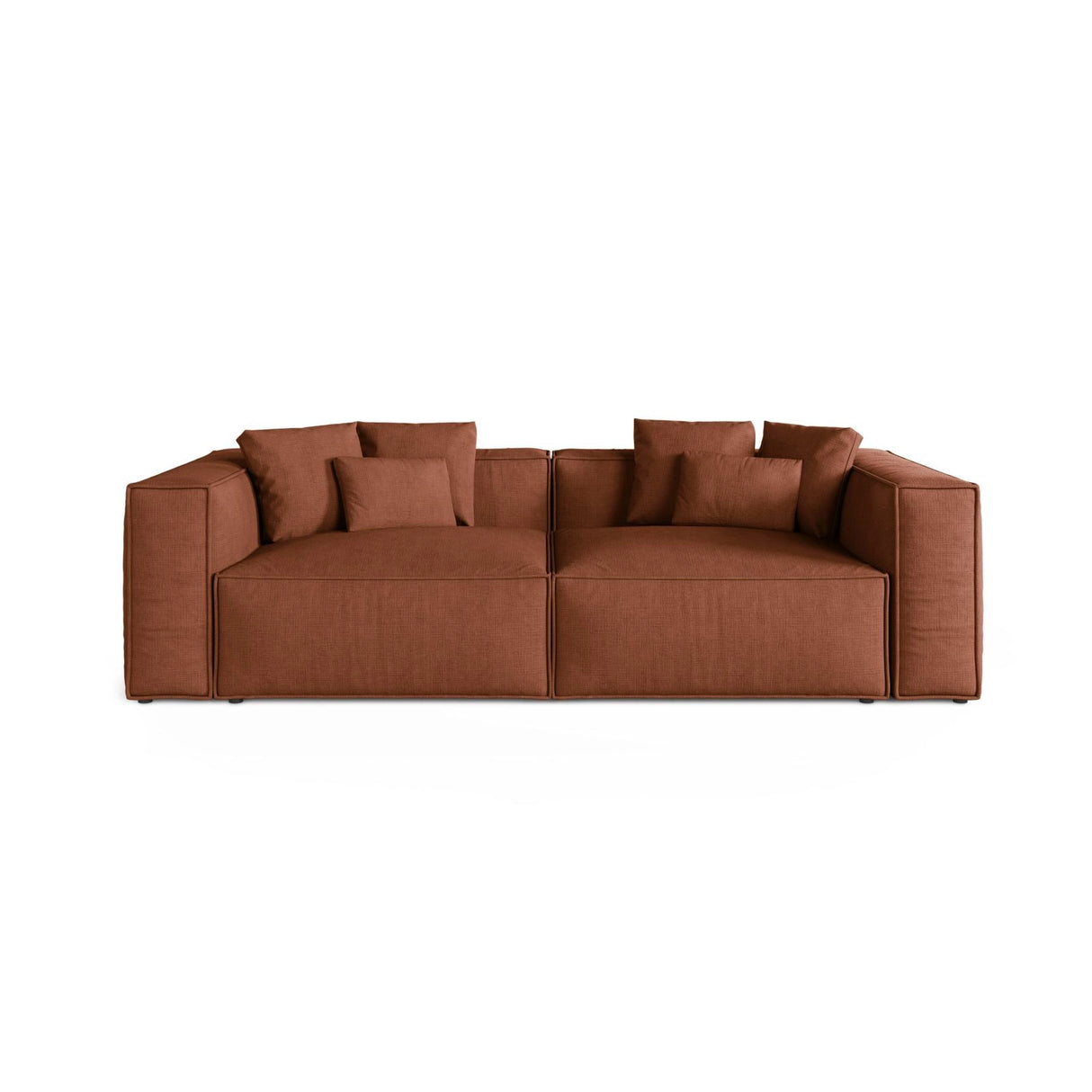 Aveiro 4-Sitzer Sofa aus Strukturierter Stoff in Ziegelstein (Liberty 9), 236x118x86 cm von Cosmopolitan Design – Bild 1