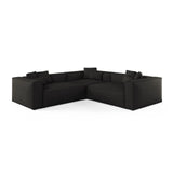 Aveiro 5-Sitzer Ecksofa, symmetrisch, aus Chenille in Anthrazit (Eden 21 Black), 268x268x86 cm von Cosmopolitan Design – Bild 1
