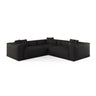 Aveiro 5-Sitzer Ecksofa, symmetrisch, aus Chenille in Anthrazit (Eden 21 Black), 268x268x86 cm von Cosmopolitan Design – Bild 1