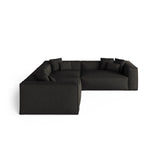 Aveiro 5-Sitzer Ecksofa, symmetrisch, aus Chenille in Anthrazit (Eden 21 Black), 268x268x86 cm von Cosmopolitan Design – Bild 2