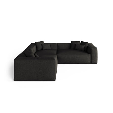 Aveiro 5-Sitzer Ecksofa, symmetrisch, aus Chenille in Anthrazit (Eden 21 Black), 268x268x86 cm von Cosmopolitan Design – Bild 2