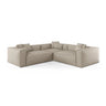 Aveiro 5-Sitzer Ecksofa, symmetrisch, aus Chenille in Dunkelbeige (Eden 4 Beige), 268x268x86 cm von Cosmopolitan Design – Bild 1