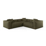 Aveiro 5-Sitzer Ecksofa, symmetrisch, aus Chenille in Grün (Eden 12 Olive), 268x268x86 cm von Cosmopolitan Design – Bild 1