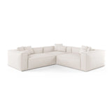 Aveiro 5-Sitzer Ecksofa, symmetrisch, aus Chenille in Hellbeige (Eden 2 Pearl), 268x268x86 cm von Cosmopolitan Design – Bild 1