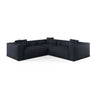 Aveiro 5-Sitzer Ecksofa, symmetrisch, aus Chenille in Marineblau (Eden 16 Deep Blue), 268x268x86 cm von Cosmopolitan Design – Bild 1