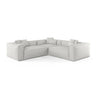 Aveiro 5-Sitzer Ecksofa, symmetrisch, aus Chenille in Silber (Eden 17 Silver), 268x268x86 cm von Cosmopolitan Design – Bild 1