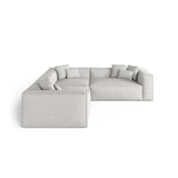 Aveiro 5-Sitzer Ecksofa, symmetrisch, aus Chenille in Silber (Eden 17 Silver), 268x268x86 cm von Cosmopolitan Design – Bild 2