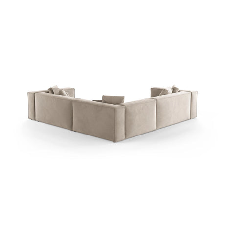 Aveiro 5-Sitzer Ecksofa, symmetrisch, aus Samt, Chenille oder Strukturstoff, 268x268x86 cm von Cosmopolitan Design – Bild 3