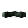 Aveiro 5-Sitzer Ecksofa, symmetrisch, aus Samt in Flaschengrün (Casino Deep Green), 268x268x86 cm von Cosmopolitan Design – Bild 1