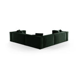 Aveiro 5-Sitzer Ecksofa, symmetrisch, aus Samt in Flaschengrün (Casino Deep Green), 268x268x86 cm von Cosmopolitan Design – Bild 3