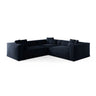 Aveiro 5-Sitzer Ecksofa, symmetrisch, aus Samt in Königsblau (Casino Deep Blue), 268x268x86 cm von Cosmopolitan Design – Bild 1