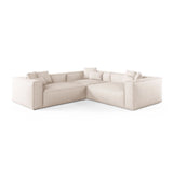 Aveiro 5-Sitzer Ecksofa, symmetrisch, aus Strukturierter Stoff in Beige (Liberty 2), 268x268x86 cm von Cosmopolitan Design – Bild 1