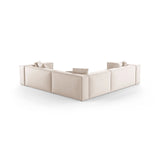 Aveiro 5-Sitzer Ecksofa, symmetrisch, aus Strukturierter Stoff in Beige (Liberty 2), 268x268x86 cm von Cosmopolitan Design – Bild 3