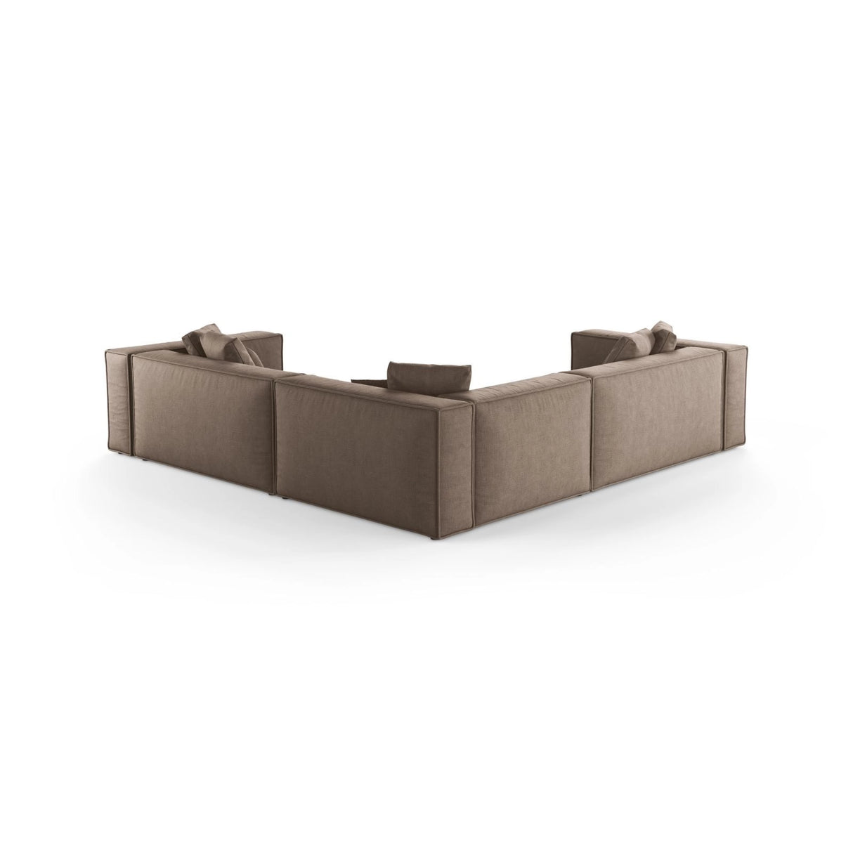 Aveiro 5-Sitzer Ecksofa, symmetrisch, aus Strukturierter Stoff in Cappuccino (Liberty 5), 268x268x86 cm von Cosmopolitan Design – Bild 3