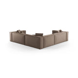Aveiro 5-Sitzer Ecksofa, symmetrisch, aus Strukturierter Stoff in Cappuccino (Liberty 5), 268x268x86 cm von Cosmopolitan Design – Bild 3