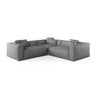 Aveiro 5-Sitzer Ecksofa, symmetrisch, aus Strukturierter Stoff in Grau (Liberty 20), 268x268x86 cm von Cosmopolitan Design – Bild 1