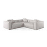 Aveiro 5-Sitzer Ecksofa, symmetrisch, aus Strukturierter Stoff in Hellgrau (Liberty 18), 268x268x86 cm von Cosmopolitan Design – Bild 1