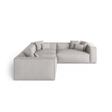 Aveiro 5-Sitzer Ecksofa, symmetrisch, aus Strukturierter Stoff in Hellgrau (Liberty 18), 268x268x86 cm von Cosmopolitan Design – Bild 2
