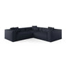 Aveiro 5-Sitzer Ecksofa, symmetrisch, aus Strukturierter Stoff in Marineblau (Liberty 15), 268x268x86 cm von Cosmopolitan Design – Bild 1