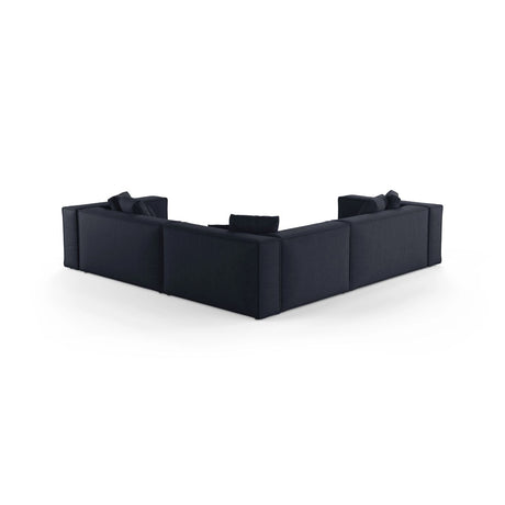 Aveiro 5-Sitzer Ecksofa, symmetrisch, aus Strukturierter Stoff in Marineblau (Liberty 15), 268x268x86 cm von Cosmopolitan Design – Bild 3