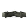 Aveiro 5-Sitzer Ecksofa, symmetrisch, aus Strukturierter Stoff in Moosgrün (Liberty 12), 268x268x86 cm von Cosmopolitan Design – Bild 1