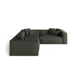 Aveiro 5-Sitzer Ecksofa, symmetrisch, aus Strukturierter Stoff in Moosgrün (Liberty 12), 268x268x86 cm von Cosmopolitan Design – Bild 2