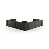Aveiro 5-Sitzer Ecksofa, symmetrisch, aus Strukturierter Stoff in Moosgrün (Liberty 12), 268x268x86 cm von Cosmopolitan Design – Bild 3